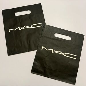 Set of 2 M·A·C Cosmetics Shopping Bags – Reusable Paper Retail Bags